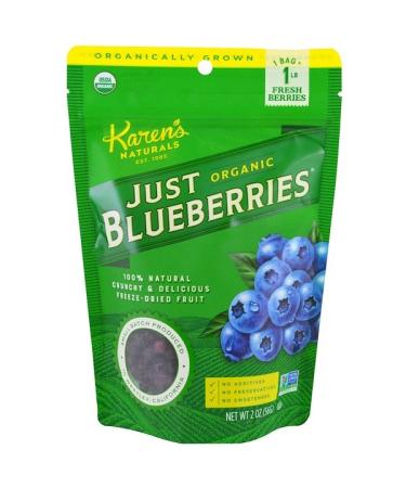 Karen's Naturals Organic Just Blueberries Freeze-Dried Fruit 2 oz (56 g)