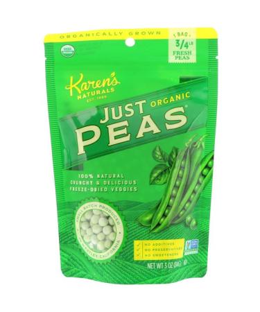 Karen's Naturals Organic Just Peas 3 oz (84 g)