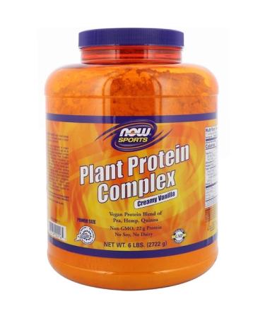 Now Foods Sports Plant Protein Complex Creamy Vanilla 6 lbs (2722 g)