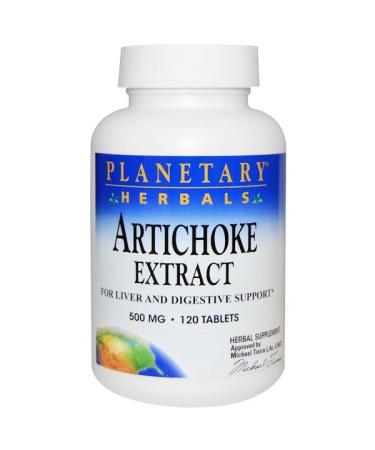 Planetary Herbals Artichoke Extract 500 mg 120 Tablets