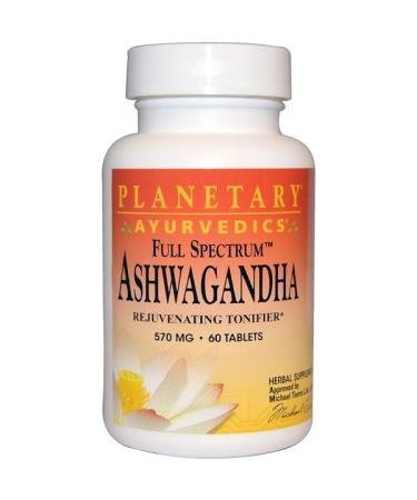 Planetary Herbals Ayurvedics Full Spectrum Ashwagandha 570 mg 60 Tablets
