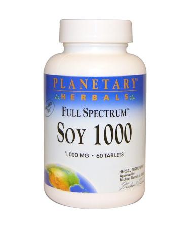 Planetary Herbals Full Spectrum Soy 1000 1000 mg 60 Tablets