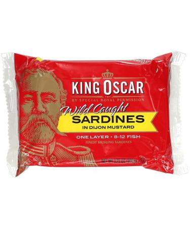 King Oscar Wild Caught Sardines In Dijon Mustard 3.75 oz (106 g)