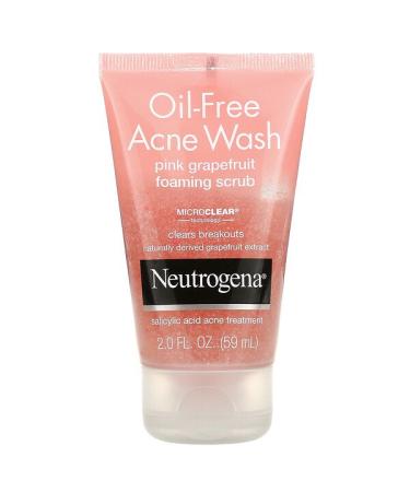 Neutrogena Oil-Free Acne Wash Pink Grapefruit Foaming Scrub 2 fl oz (59 ml)