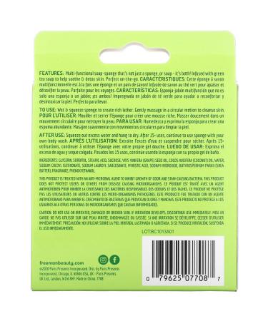 Freeman Beauty Green Tea Soap-Infused Sponge - Deep Cleansing, 2.65 oz - Buy Online on GoSupps.com