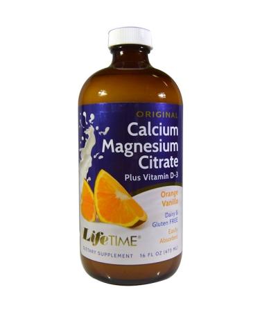 LifeTime Vitamins Calcium Magnesium Citrate Plus Vitamin D-3 Orange Vanilla 16 fl oz (473 ml)