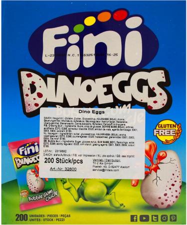 Buy Fini Dino-Eggs Filled Chewing Gum - 200 Pieces Box | International Shipping Available - Buy Online on GoSupps.com