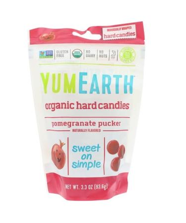 YumEarth Organic Hard Candies Pomegranate Pucker 3.3 oz (93.6 g)