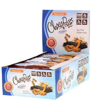 HealthSmart Foods ChocoRite Protein Bar Peanut Butter 16 Bars - 1.2 oz (34 g) Each