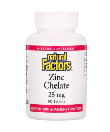 Natural Factors Zinc Chelate 25 mg 90 Tablets