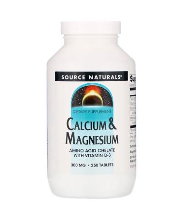 Source Naturals Calcium & Magnesium 300 mg 250 Tablets