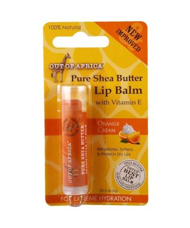 Out of Africa Lip Balm Pure Shea Butter Orange Cream 0.15 oz (4 g)
