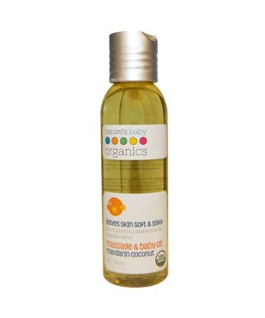Nature's Baby Organics Organic Massage & Baby Oil Mandarin Coconut 4 oz (113.4 g)
