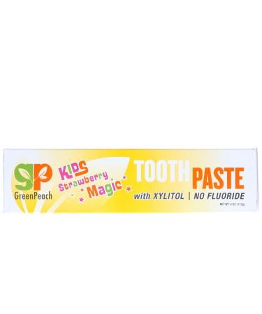 GreenPeach Kids Strawberry Magic Toothpaste 4 oz (113 g)