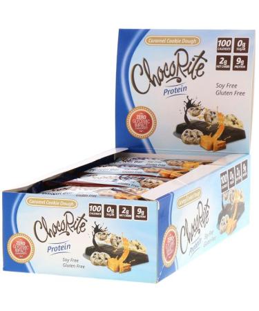 HealthSmart Foods ChocoRite Protein Bars Caramel Cookie Dough 16 Bars 1.20 oz (34 g) Each