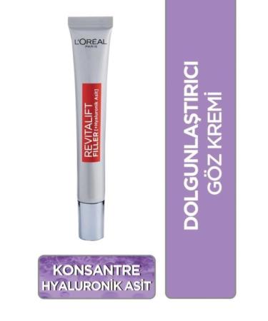 L'Oreal Paris Revitalift Filler 1.5% Pure Hyaluronic Acid Anti-Wrinkle Day-Night Eye Care Cream - Buy Online on GoSupps.com