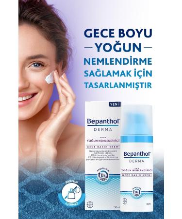 Bepanthol Derma Intensive Moisturizing Night Care Cream 50 ml Provitamin B5 Care Complex Moisture - Buy Online on GoSupps.com