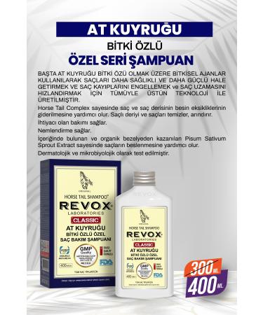 Revox Horsetail Plant Essence Anti-Hair Loss Fast Growth Effective Shampoo Large Size / 400 ml - Buy Online on GoSupps.com