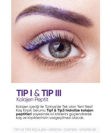 Collagen Life Eyebrow & Eyelash Serum with Collagen Caffeine Keratin Vitamin E 4ml - Buy Online on GoSupps.com