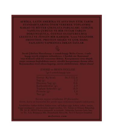 Melez Tea Cocoa 200 gr - Melez Hot Chocolate - Buy Online on GoSupps.com