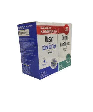 Ocean Diet Food Supplement Black Cumin Oil 60 Capsules + Chromium Picolinate 90 Capsules - Buy Online on GoSupps.com