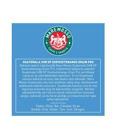 Mare Mosso Caffe Vendite Guatemala Shb Ep Regional (GROUND OR BEANS) Filter Coffee 1 Kg. - Buy Online on GoSupps.com