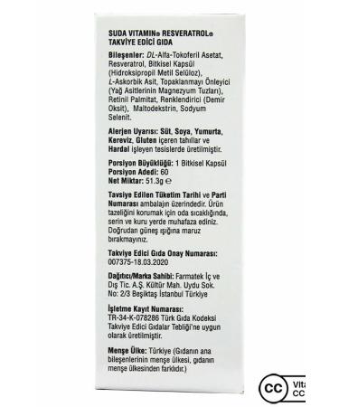 Party World Water Vitamin Resveratrol 200 Mg 60 Capsules - Buy Online on GoSupps.com