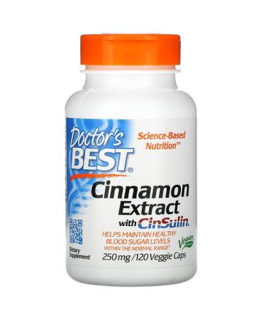 Doctor's Best Cinnamon Extract with CinSulin 250 mg  120 Veggie Caps