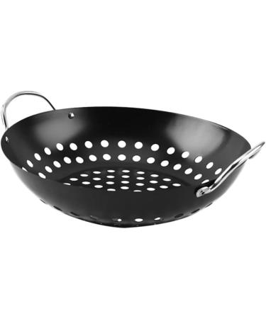 Toddmomy 2pcs Portable Round Baking Pan Non Stick Fry Pan Grill Trumpet Accessories Camping Accessories Baking Dishes for Oven Household BBQ Pan BBQ Supplies Vegetable with Holes Iron Tool - Buy Online on GoSupps.com