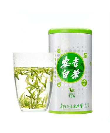 100g Th Blanc Zhejiang Anji Original de Chine Bon Th Naturel Th Vert Organique sans Additifs Nourriture Verte