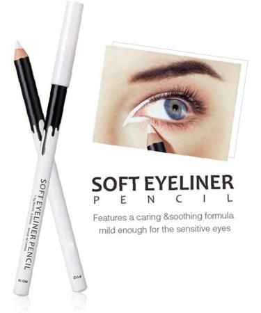 1Pc White Eyeliner Pencil Smooth Cosmetic Beauty Tool Long Lasting Makeup Eyeliner Professional Eyeshadow Highlighterwhite Clever fashion - Buy Online on GoSupps.com