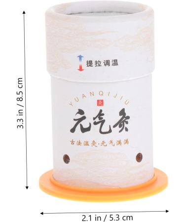 Beaupretty Moxibustion Box - Portable Moxa Burner & Cupping Massage Device | 8.5x5.3cm White - Buy Online on GoSupps.com