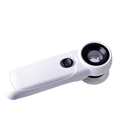 Handheld Magnifying Glass Acrylic Stent 1 LED Light White 130 * 35 * 35mm (with Battery) Good Times