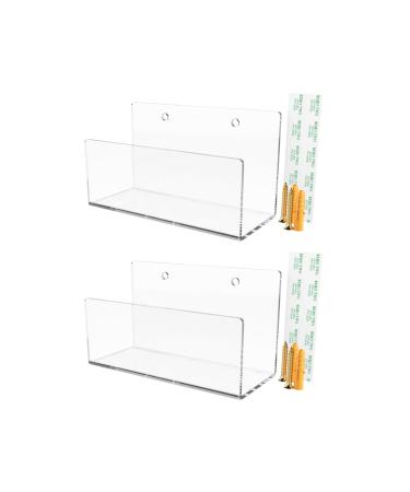 Marketing Holders 2 Pack Mini Floating Acrylic Floating Effect with Hanging Hardware 5.75" W x 2.75" D x 3.25" H Perfect for Deodorant Cosmetics Makeup Perfume and Toiletries 2 5.75"W x 2.75"D x 3.25"H