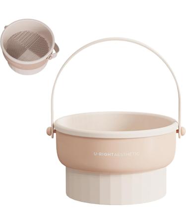 Cosmetic Cleaning Box 2 in 1 Makeup Brush Cleaner Holder Portable Cosmetic Brushes Washing Bowl Silicone Brush Cleaner Pad Makeup Brush Washing Box Scrubber Bowl Pad for Makeup Sponge Brushes Pinkish - Buy Online on GoSupps.com