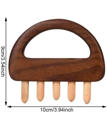 Wooden Scalp Massager - Handheld Relaxation Tool with 5 Combing Tips | Multifunctional Head Massage Comb for Full Body Use Legs & Neck - Buy Online on GoSupps.com