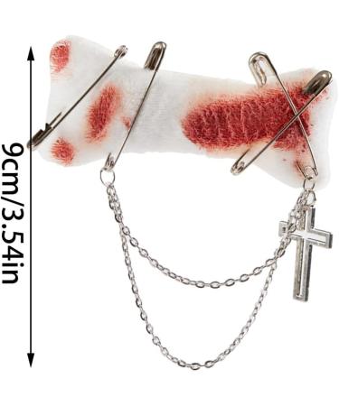 Furry HairPins Girl Subculture Bloodstain Brooch Great for Most Hair Type Hair Clip with Pin for Lady Women Girl Red - Buy Online on GoSupps.com