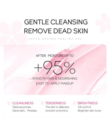Buy AKARY Sakura Face Peeling Gel - Gentle Exfoliator for Dead Skin Removal Dark Spot Treatment & Skin Firming - All Skin Types - International Shipping Available - Buy Online on GoSupps.com