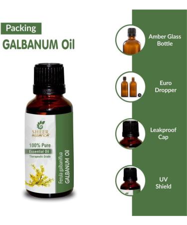 Galbanum Oil 15 ML | 100% Pure Natural Therapeutic Grade Ferula Galbaniflua Essential Oil - Uncut & Undiluted - Buy Online on GoSupps.com