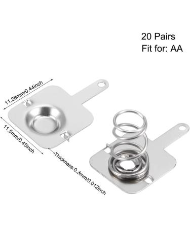 Buy uxcell 20 Pairs AA Battery Conversion Spring Contact Plates - Nickeling 11.28mmx11.5mm | International Shipping Available - Buy Online on GoSupps.com
