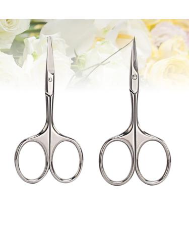 FRCOLOR 2pcs Stainless Steel Grooming Scissors Set - Precision Hair & Beard Trimmers for Men - Ideal Nose Hair & Vibrissa Cut Out Tools - Buy Online on GoSupps.com