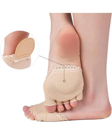 Breathable Five-Toe Half Socks with Anti-Slip Lace - Relief Foot Pain & Toe Separator for Women's Flat & High Heels - Buy Online on GoSupps.com