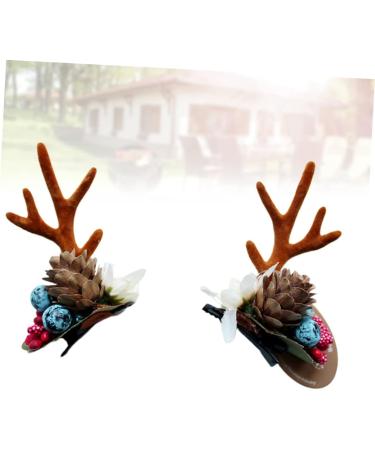 minkissy 1 Pair Antler Hairpin Hair Clips for Babies Toddler Hair Clips Reindeer Hairpin Fawn Horn Hair Clips Kids Barrettes for Hair Baby Hair Clips Antler Headwear Child Antlers Cosplay - Buy Online on GoSupps.com