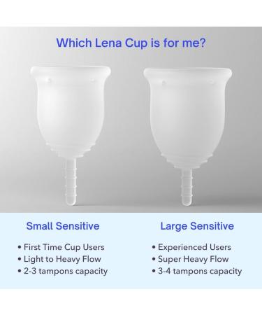 Lena Sensitive Menstrual Cup | Soft Reusable Period Cup | 12h Wear | Tampon Alternative | Small Clear Design - Buy Online on GoSupps.com