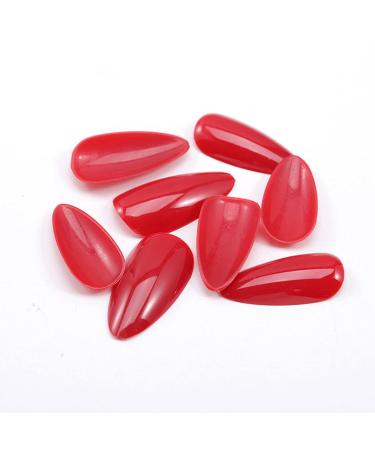 Bomine Long Red Stiletto Fake Nails - 24Pcs Full Cover Acrylic False Nails for Women & Girls, Glossy Manicure Party Tips - Buy Online on GoSupps.com