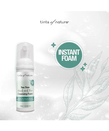Tints of Nature Tea Tree Hand and Face Cleansing Foam Cleanses and Refreshes Skin Natural and Organic Formula 50ml - Buy Online on GoSupps.com
