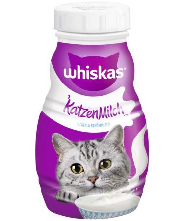 WHISKAS cat milk 200ml supplementary feed for cats and kittens older than 6 weeks