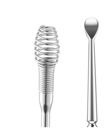 Ear Pick Earwax Removal Kit Ear Cleaning Tool Set Comfortable Ear Curette Silver 304 Stainless Ear Wax Remover Tool
