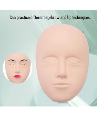 Silicone Face Exercise Head for Makeup Practice - Eyebrow Lips & Eyelash Extensions - Buy Online on GoSupps.com