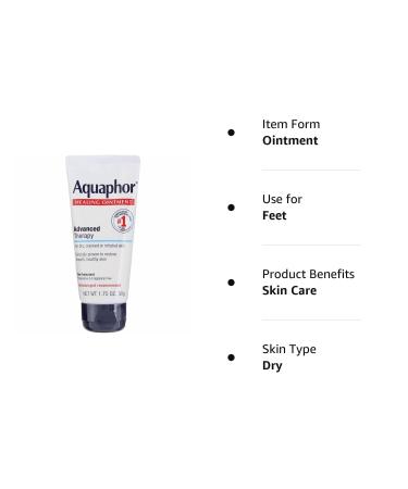 Aquaphor Healing Skin Ointment Advanced Therapy 1.75 oz (Pack of 2) - Moisturizing Ointment for Dry and Cracked Skin - Buy Online on GoSupps.com